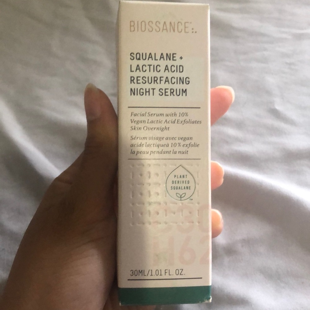 Biossance resurfacing night serum